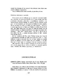 Portada:Cuadernos Hispanoamericanos, núm. 396 (junio 1983). Entrelíneas / Blas Matamoro