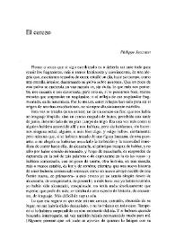 Portada:El cerezo / Philippe Jaccottet ; traducción de Rafael-José Díaz