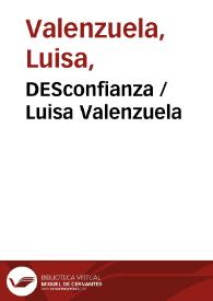 Portada:DESconfianza / Luisa Valenzuela