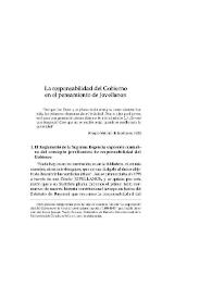 Portada:La responsabilidad del Gobierno en el pensamiento de Jovellanos  / Ignacio Fernández Sarasola