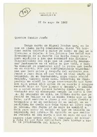 Portada:Carta de Max Aub a Camilo José Cela. México, 22 de mayo de 1962