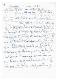 Portada:Carta de Jorge Guillén a Camilo José Cela. Puerto Rico, 3 de marzo de 1964
