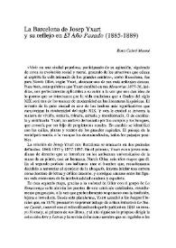 Portada:La Barcelona de Josep Ixart y su reflejo en \"El año pasado\" (1885-1889) / Rosa Cabré Monné