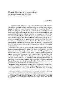 Portada:Eça de Queirós y el aprendizaje de la escritura de ficción / Carlos Reis