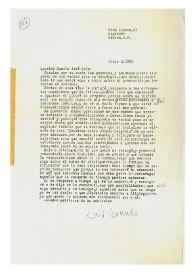 Portada:Carta de Luis Cernuda a Camilo José Cela. México, 6 de junio de 1958
