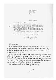 Portada:Carta de Luis Cernuda a Camilo José Cela. México, 10 de enero de 1959
