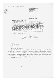 Portada:Carta de Luis Cernuda a Camilo José Cela. México, 25 de marzo de 1959

