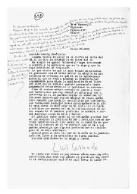 Portada:Carta de Luis Cernuda a Camilo José Cela. México, 29 de marzo de 1959
