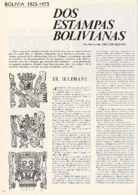 Portada:Bolivia 1825-1975. Dos estampas bolivianas / por Fernando Díez de Medina