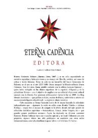 Portada:Eterna Cadencia Editora (Buenos Aires, 2007-  ) [Semblanza] / José Enrique Navarro