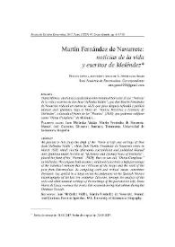 Portada:Martín Fernández de Navarrete: "noticias de la vida y escritos de Meléndez" / edición crítica, estudios y notas de A. Astorgano Abajo