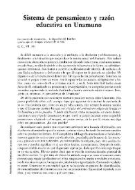 Portada:Sistema de pensamiento y razón educativa / Ramiro Flórez