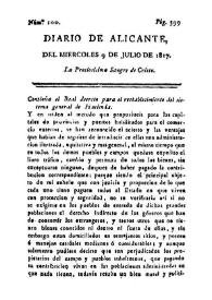 Portada:Núm. 100, 9 de julio de 1817