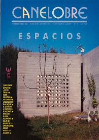 Portada:Canelobre, 19 (otoño-invierno 1990). Espacios / director Miguel Ángel Lozano Marco 