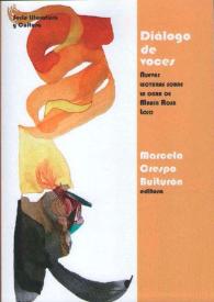 Portada:Diálogo de voces: nuevas lecturas de la obra de María Rosa Lojo. [Índice] / Marcela Gladys Crespo Buiturón compilación y edición 