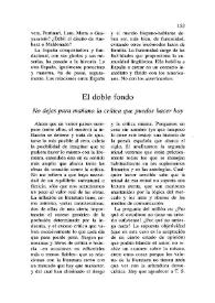Portada:Cuadernos Hispanoamericanos, núm. 56 (septiembre 1997). El doble fondo. No dejes para mañana la crítica que puedas hacer hoy