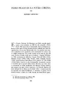 Portada:Pedro Prado en la poesía chilena / por Alfredo Lefebvre