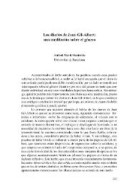 Portada:Los diarios de Juan Gil-Albert: una meditación sobre el género / Antoni Martí Monterde