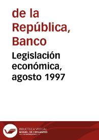 Portada:Legislación económica, agosto 1997