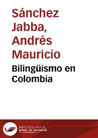 Portada:Bilingüismo en Colombia