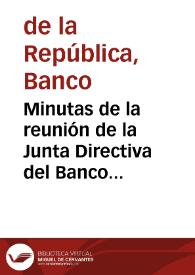 Portada:Minutas de la reunión de la Junta Directiva del Banco de la República y comunicados de prensa, noviembre 2011