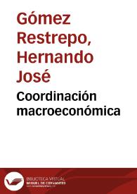 Portada:Coordinación macroeconómica