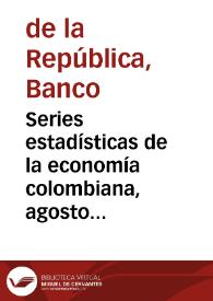 Portada:Series estadísticas de la economía colombiana, agosto 1939