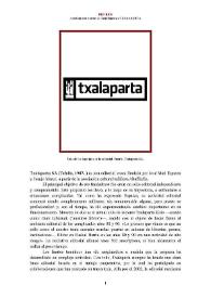 Portada:Txalaparta SA (Tafalla, 1987- ) [Semblanza] / Ana Gandara Sorarrain