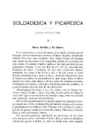 Portada:Soldadesca y Picaresca (Continuación) / Carlos Pereyra