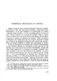 Portada:Trigueros, apologista de España / Francisco Aguilar Piñal