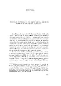 Portada:Bisoño de Frojolón: A propósito de una reciente edición de "La Loçana Andaluza" / Margherita Morreale