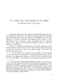 Portada:La glosa del \"Ave María\" en el \"Libro\" de Juan Ruiz (1661-67) / Margherita Morreale