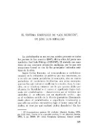 Portada:El sistema simbólico de \"Los muertos\",  de José Luis Hidalgo / Andrés Romarís País