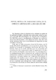 Portada:\"Noche\", novela de Alejandro Sawa, en el ambiente científico de la década de 1880 / Gilbert Paolini