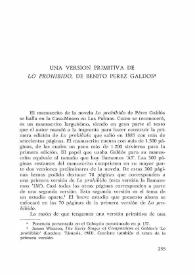 Portada:Una versión primitiva de "Lo prohibido" de Benito Pérez Galdós / James Whiston