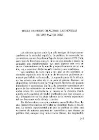 Portada:Hacia un nuevo realismo: las novelas de Luis Mateo Díez / Samuel Amell
