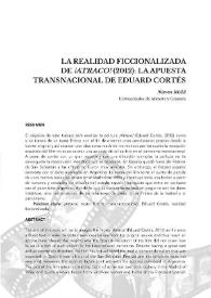 Portada:La realidad ficcionalizada de "¡Atraco!" (2012): la apuesta transnacional de Eduard Cortés / Nieves Ruiz