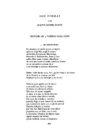 Portada:Dos poemas / por Gaspar Moisés Gómez