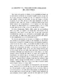 Portada:La muerte y el fracaso como anulación del sacrificio / Eugenio Cobo