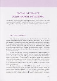 Portada:Prosas inéditas / de Julio Manuel de la Rosa