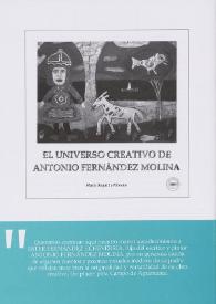 Portada:El universo creativo de Antonio Fernández Molina / Raúl Herrero