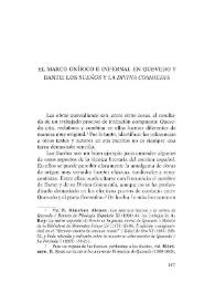 Portada:El marco onírico e infernal en Quevedo y Dante: Los "Sueños" y la "Divina Comedia" / Rodrigo Cacho Casal