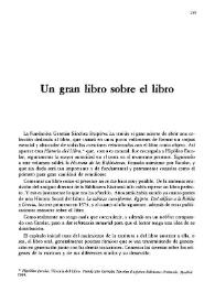 Portada:Un gran libro sobre el libro / Eugenio Cobo