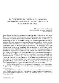 Portada:La función de la paradoja en la poesía amorosa de \"Cancionero\" y en el \"Cántico\" de San Juan de la Cruz / Gemma Gorga López