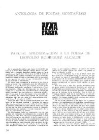 Portada:Parcial aproximación a la poesía de Leopoldo Rodríguez Alcalde / José Manuel González Herrán