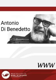 Portada:Antonio Di Benedetto / director Carlos Dámaso Martínez
