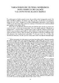 Portada:Variaciones de un tema novelesco: \"Doña Perfecta\" de Galdós y \"El intruso\" de Blasco Ibáñez / Rosa Eugenia Montes Doncel