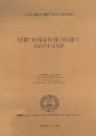 Portada:Locke y Rousseau en \"El pensador\" de Clavijo y Fajardo / por Olegario Negrín Fajardo