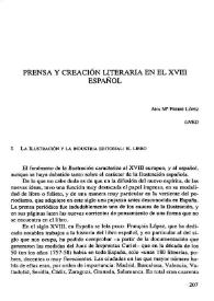 Portada:Prensa y creación literaria en el XVIII español  / Ana M.ª Freire López