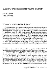 Portada:El conflicto de 1808 en el teatro español / Ana M.ª Freire